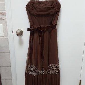 Brown tulle Midi BCBG dress size 0 a-line